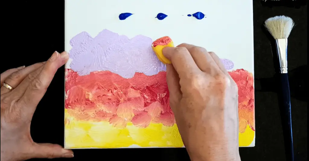 How To Blend Acrylic Paint For Beginners-Use A Sponge 